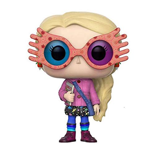 Juguetes Pop Personaje De Película Chica Extraña Luna Lovegood con Gafas Muñecas De Dibujos Animados De Vinilo Figura De Acción Modelo Coleccionable Juguete para Niños Regalo 10Cm