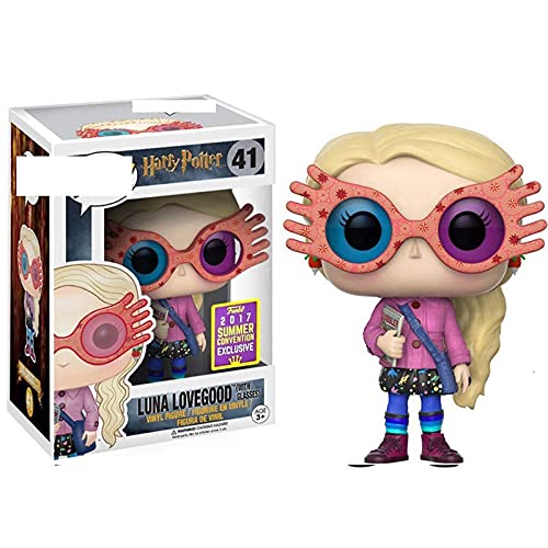 Juguetes Pop Personaje De Película Chica Extraña Luna Lovegood con Gafas Muñecas De Dibujos Animados De Vinilo Figura De Acción Modelo Coleccionable Juguete para Niños Regalo 10Cm