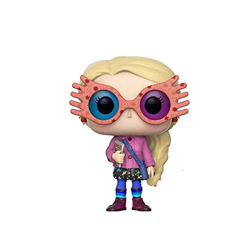 Juguetes Pop Personaje De Película Chica Extraña Luna Lovegood con Gafas Muñecas De Dibujos Animados De Vinilo Figura De Acción Modelo Coleccionable Juguete para Niños Regalo 10Cm