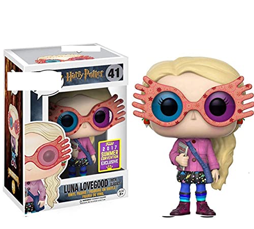 Juguetes Pop Personaje De Película Chica Extraña Luna Lovegood con Gafas Muñecas De Dibujos Animados De Vinilo Figura De Acción Modelo Coleccionable Juguete para Niños Regalo 10Cm