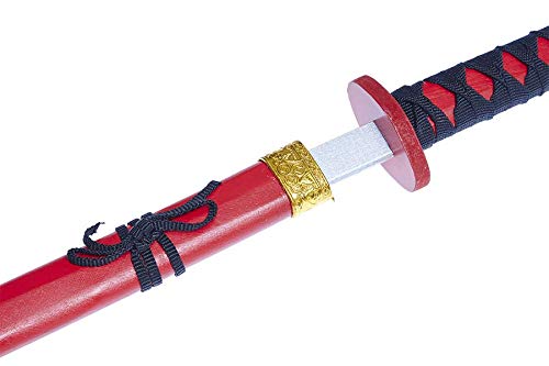 Juguetutto - Katana Decorada - ROJA - Juguete de Madera