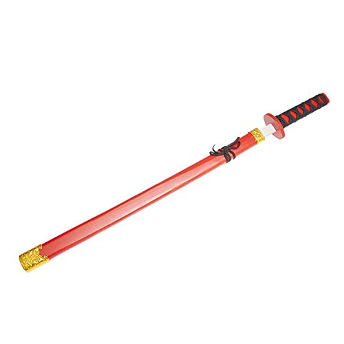 Juguetutto - Katana Decorada - ROJA - Juguete de Madera