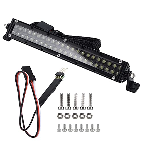 JYLSYMJa Barra de luz LED para Coche RC, Barra de lámpara de Techo RC, luz de Techo LED 1/10 con línea de Interruptor de Control, Piezas de actualización de Repuesto de vehículo RC