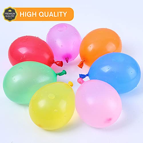 Kaiyingxin Globos de Agua Coloridos, Globos de Agua de Llenado Rápido con 2 Conectores, Globos de Agua niños, 222 Globo De Agua en 60 Segundos, Autosellado sin Nudos (222)