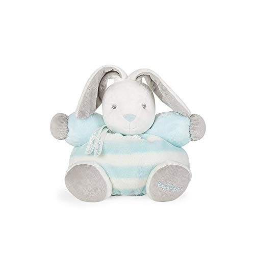 Kaloo - Colección Bebé Pastel, Conejito blando gordinflón de peluche, 25 cm, color aqua y crema (Juratoys K960082)