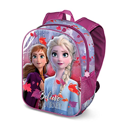 KARACTERMANIA Frozen Believe-Mochila 3D (Pequeña), Multicolor