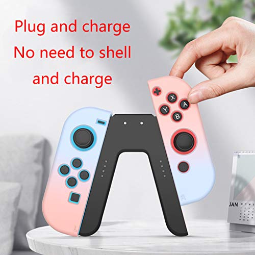 KERDEJAR Estación de Carga, Soporte de Agarre de Carga, Controlador de Agarre para Juegos, Controlador para Nintend Switch Joy-con NS, Soporte