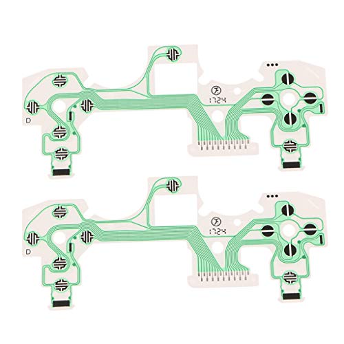 KESOTO Película de Circuito de Cinta de Botón de 2 Paquetes para Controlador PS4 Dualshock 4 5.0 Verde