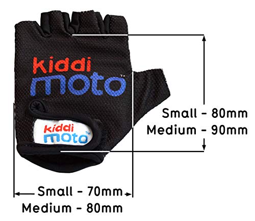 Kiddimoto Guantes de Ciclismo sin Dedos para Infantil (niñas y niños) - Bicicleta, MTB, BMX, Carretera, Montaña - Estrellas - Talla: S (2-5 años)