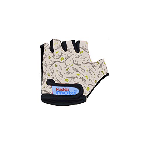 Kiddimoto Guantes de Ciclismo sin Dedos para Infantil (niñas y niños) - Bicicleta, MTB, BMX, Carretera, Montaña (S (2-5 años), Fósil)