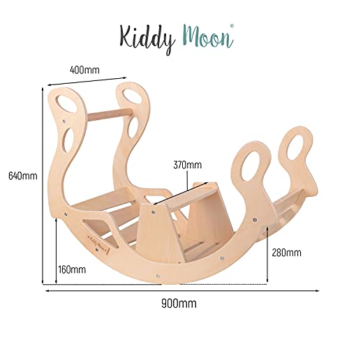 KiddyMoon Balancín Mecedora Multiuso para Niños WR-001, Blanco