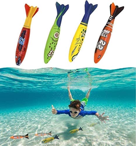 Killow Juguetes de Buceo 34 Piezas Juegos de Agua Verano Piscina Juguetes para Nadar Bajo el Agua Conjunto Juguetes de Entrenamiento Torpedo Bandit