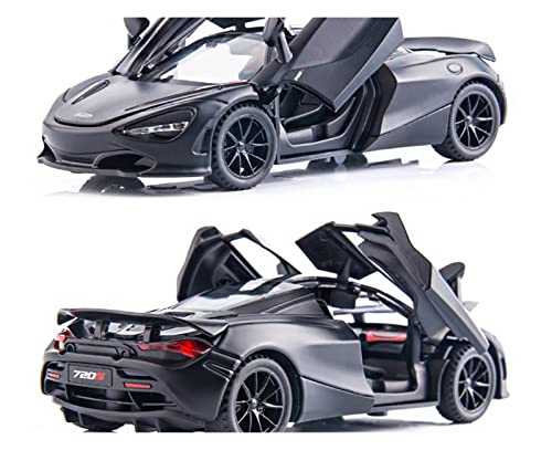 Kit Juguetes Coches Metal Resistente 1/32 para Aleación Diecast McLaren 720s Modelo De Superdeportivo Vehículo De Juguete Luz De Sonido Juguete Maravilloso Regalo (Color : Gris)