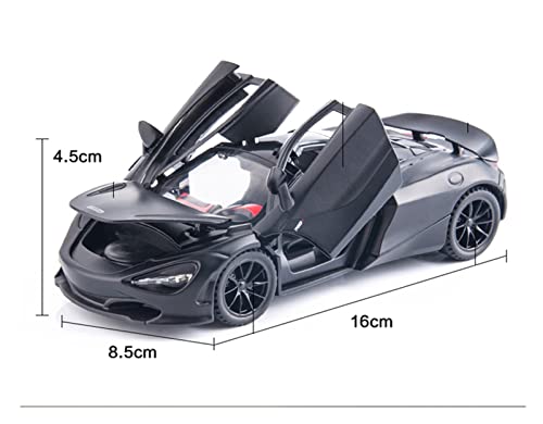 Kit Juguetes Coches Metal Resistente 1/32 para Aleación Diecast McLaren 720s Modelo De Superdeportivo Vehículo De Juguete Luz De Sonido Juguete Maravilloso Regalo (Color : Gris)