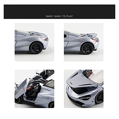 Kit Juguetes Coches Metal Resistente para McLaren 720S Spider Car 1:32 Vehículos Diecast Modelo De Coche De Aleación Coche De Simulación De Juguete De Metal Maravilloso Regalo (Color : Rojo)