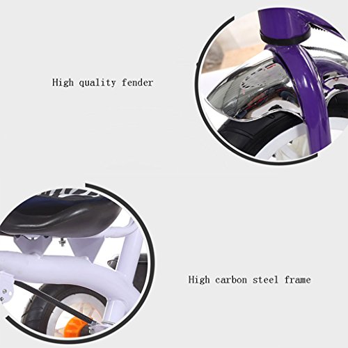 kiter Sillas de Paseo Cochecito de bebé Cochecito de bebé 8 Meses -5 años de Edad Triciclo de niños con sombrilla Desmontable Empuñadura niños Pedal Trike Bicicleta Bicicleta (Color : Purple)