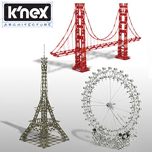 K'nex- Architecture London Eye, Modelo de 1856 Piezas, Juego de construcción para Adolescentes y Adultos, Adecuado para niños a Partir de 9 años (Basic Fun 15237)