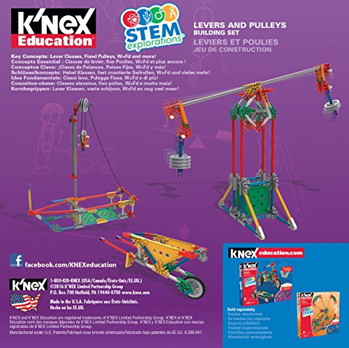 K'Nex K'NEX Stem - Juego de palancas y poleas para construcción de 8 años y más, Juguete Educativo, 139 Piezas