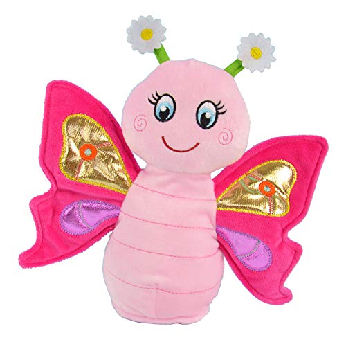 Kögler- Mariposa Sweetie de Laber de Aprox. 24 x 22 x 9 cm, Juguete de Peluche con función de grabación y reproducción, despeja Todo y Mueve el Cuerpo, Ideal niñas, como Regalo, Color carbón (75947)