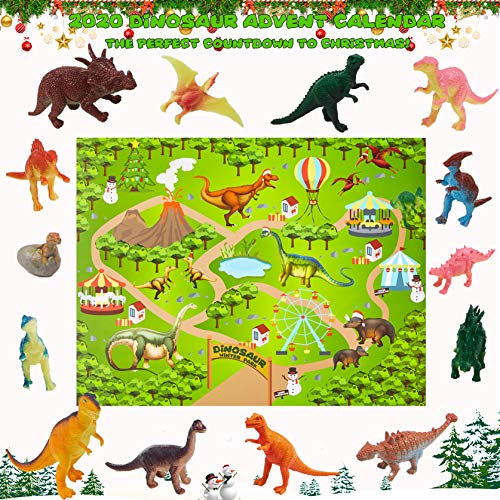 KreativeKraft Calendario Adviento de Dinosaurios 2021, Calendario de Adviento Para Niños Incluye 24 Sorpresas, Advent Calendar Navidad Para Niños y Niñas