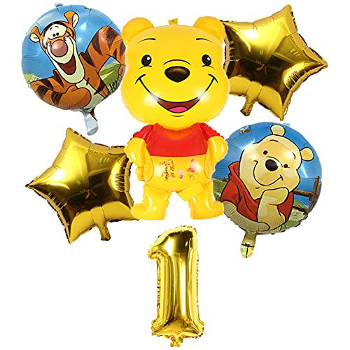 Ksopsdey Winnie The Pooh Decoración De Fiesta, 1er Cumpleaños Bebe Globos Decoracion, Party Decorations Supplies, Globos Numeros 1 Decoracion, Cumpleaños Globo Decoración