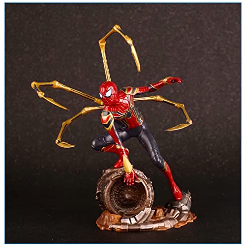 Ktimor Modelo de Iron Spiderman Modelo de Anime de los Vengadores Modelo de decoración de muñecas Figura de acción de los Vengadores Infinity War Iron Man Spiderman Anime Modelo Modelo de Personaje