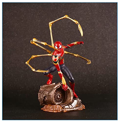 Ktimor Modelo de Iron Spiderman Modelo de Anime de los Vengadores Modelo de decoración de muñecas Figura de acción de los Vengadores Infinity War Iron Man Spiderman Anime Modelo Modelo de Personaje