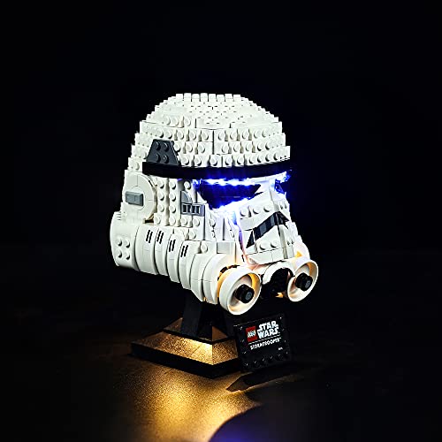 Kyglaring Juego de luces LED compatibles con Lego Star Wars Stormtrooper Kit de construcción de casco-Kit de iluminación LED para 75276 - El modelo de ladrillos no incluye versión clásica