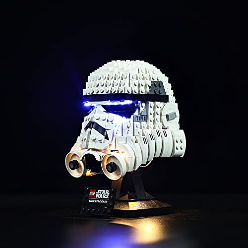 Kyglaring Juego de luces LED compatibles con Lego Star Wars Stormtrooper Kit de construcción de casco-Kit de iluminación LED para 75276 - El modelo de ladrillos no incluye versión clásica