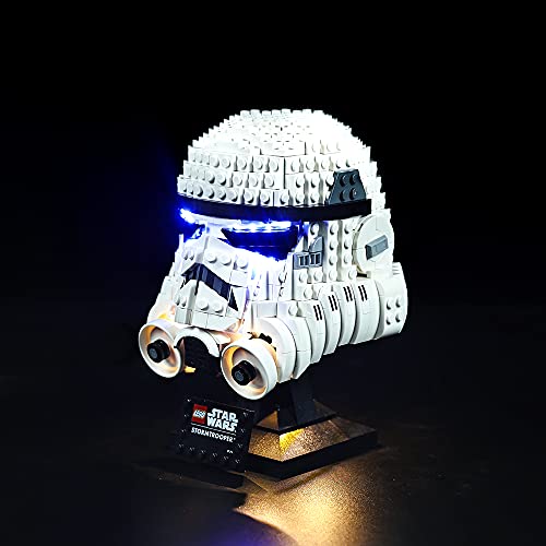 Kyglaring Juego de luces LED compatibles con Lego Star Wars Stormtrooper Kit de construcción de casco-Kit de iluminación LED para 75276 - El modelo de ladrillos no incluye versión clásica