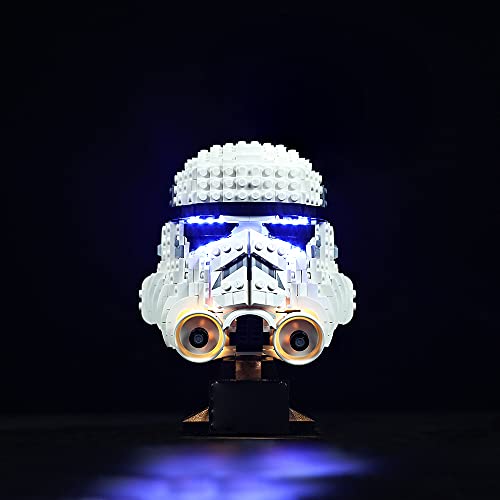 Kyglaring Juego de luces LED compatibles con Lego Star Wars Stormtrooper Kit de construcción de casco-Kit de iluminación LED para 75276 - El modelo de ladrillos no incluye versión clásica