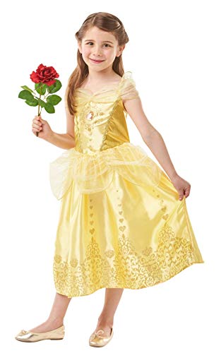 La Bella y La bestia Live Action - Disfraz Bella Classic Deluxe infantil, color amarillo, M (Rubie's Spain 640710-M)