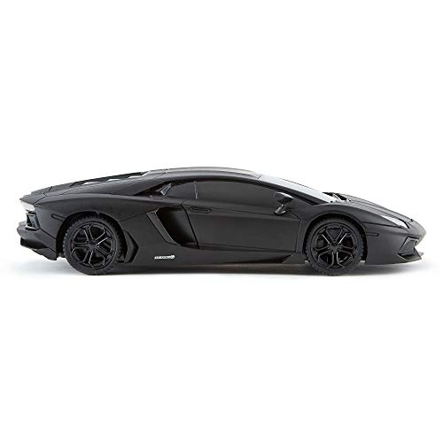 Lamborghini Aventador Coche Teledirigido Oficial de Control Remoto para Niños con Luces de Trabajo, Radio Controlado en Carretera RC Coche 1:24 Modelo, 2.4Ghz (Negro)