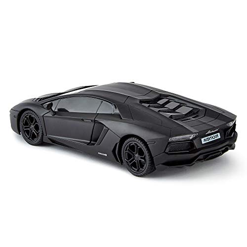 Lamborghini Aventador Coche Teledirigido Oficial de Control Remoto para Niños con Luces de Trabajo, Radio Controlado en Carretera RC Coche 1:24 Modelo, 2.4Ghz (Negro)