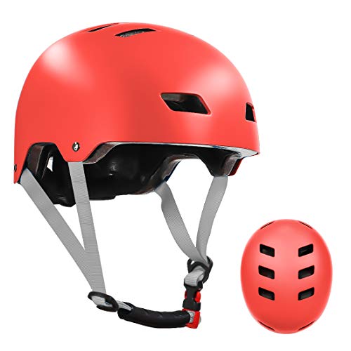 LANOVAGEAR Casco Skate,Casco Bicicleta con CE Certifiacdo,Unisex Adultos Jovenes Ninos Casco Patinete para Ciclismo Skate Patinaje Skateboard