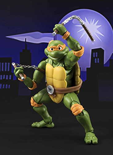 Las Tortugas Ninja Michelangelo Figura, 15 cm (Bandai BDITM095088)