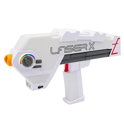 Laser X Revolution Blaster, elige el color de tu equipo, golpea hasta 90 metros, con 2 Blaster, 2 receptores y Voice Coach, para niños a partir de 6 años, LAE12000, Giochi Preziosi