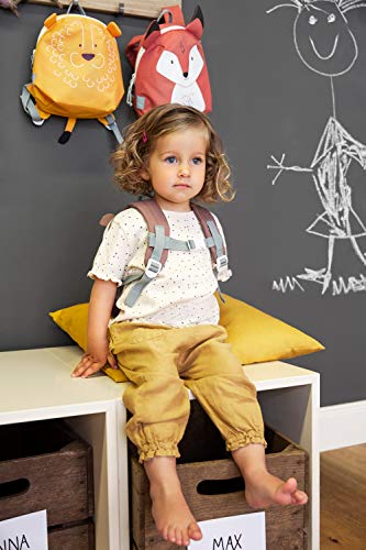 LÄSSIG About Friends Tiny Backpack Mochila infantil pequeña para el jardín de infancia con correa para el pecho a partir de 2 años, 24 cm, 3,5 L, Lion