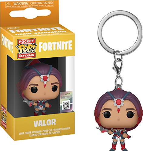 LAST LEVEL- Keychain Pocket Llavero Pop FORTNITE: Valor, Multicolor, One-Size (Funko 1)