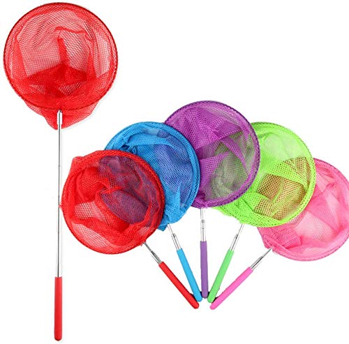 LATERN 6 Piezas Red De Mariposas Telescópica Redes De Pesca Ampliable De 37 a 86 Cm para Niños Que Atrapan Insectos Actividades De Jardín Al Aire Libre [6 Colores]