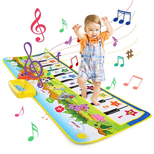 LEADSTAR Alfombra Musical, Juguetes para Niños de 2 3 4 5 Años, Alfombra de Baile, 8 Instrumentos Suenan Alfombra Piano, Educativo Juguete Regalo para Bebé Niños Niño Niña (100*36cm)