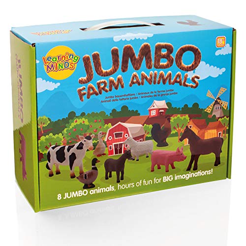 Learning Minds Conjunto de 8 Figuras Jumbo Farm Animal - 18 Meses +