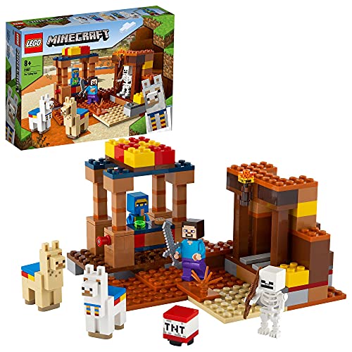 LEGO 21167 Minecraft El Puesto Comercial, Set de Construcción con Figuras de Steve +  21165 Minecraft La Granja de Abejas, Set de Construcción con Figuras de Apicultora y Oveja