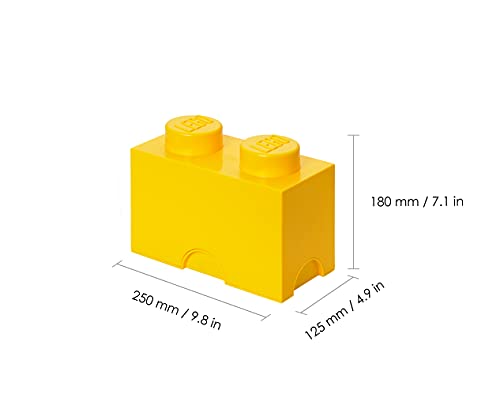 Lego 40021732 - Caja en forma de bloque de lego 2, color amarillo [importado de Alemania]