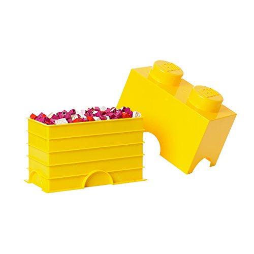 Lego 40021732 - Caja en forma de bloque de lego 2, color amarillo [importado de Alemania]