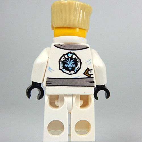 LEGO Ninjago -Minifigura Zane Rebooted (Ninja Blanco) con Techno-Hoja Azul-Transparente