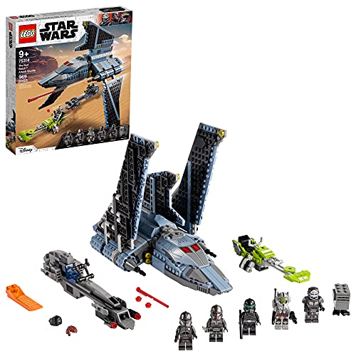 LEGO Star Wars The Bad Batch Attack Shuttle 75314 Impresionante juguete con 2 velocistas Minifiguras de malos lotes clones (969 piezas)