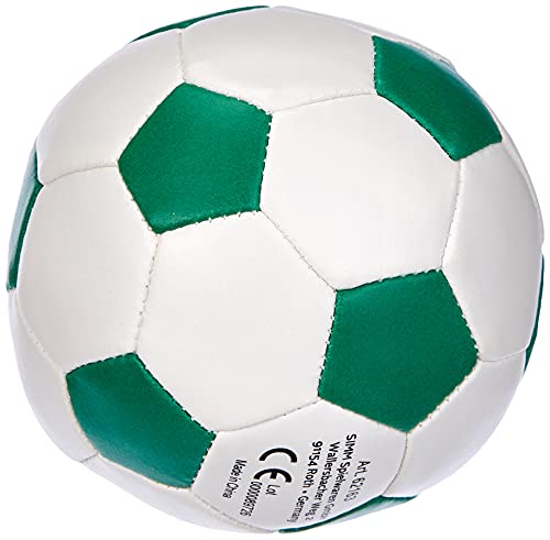 Lena-Juego fútbol Blandas de Color Blanco con Azul, Verde o Rojo, 3 10 cm Cada una, para Interior y Exterior, Pelotas de Deporte Suaves para niños a Partir de 12 m, (SiMM Spielwaren 62163)