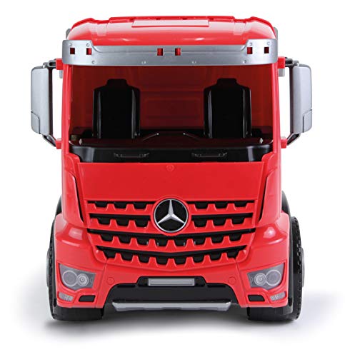 Lena Worxx 04610 – Volquete Mercedes Benz Arocs, Aprox. 45 cm, vehículo de construcción para niños a Partir de 3 años, Resistente volquete con volquete bloqueable y portón Trasero móvil