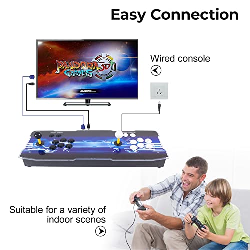 LEONARCADE Pandora Box 3D 8000 Juegos Arcade Game Console, Función WiFi Agregar Más Juegos, Máquina Juegos Retro Consola, Compatible para TV/PC/Proyector/PS3, Incluye 2D y 3D Juego